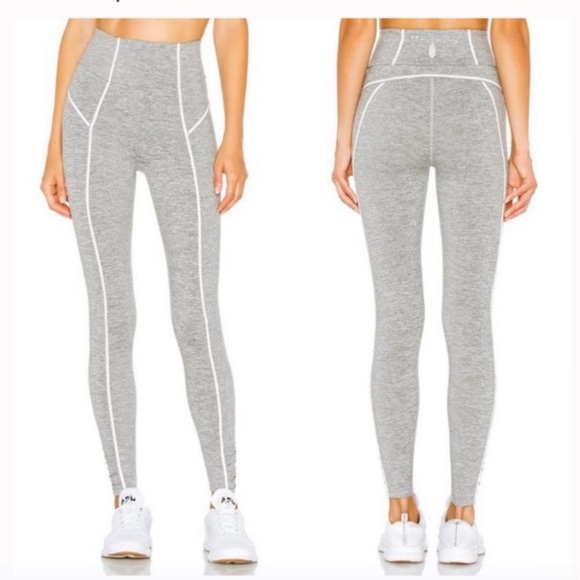 NEW Free People Movement High Rise Gray You’re A Peach 7/8 Leggings Size Small - Picture 9 of 12